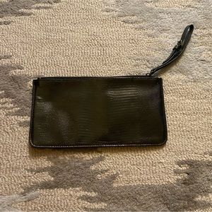 Mango faux snake skin wristlet